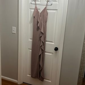 Brand new mauve/blush maternity dress with slit